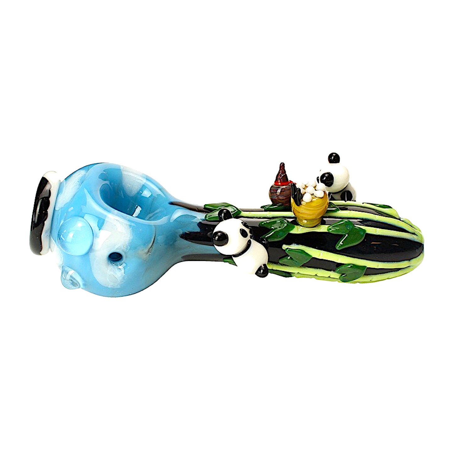 Empire Glassworks “Climbing Pandas” Hand Pipe 🐼