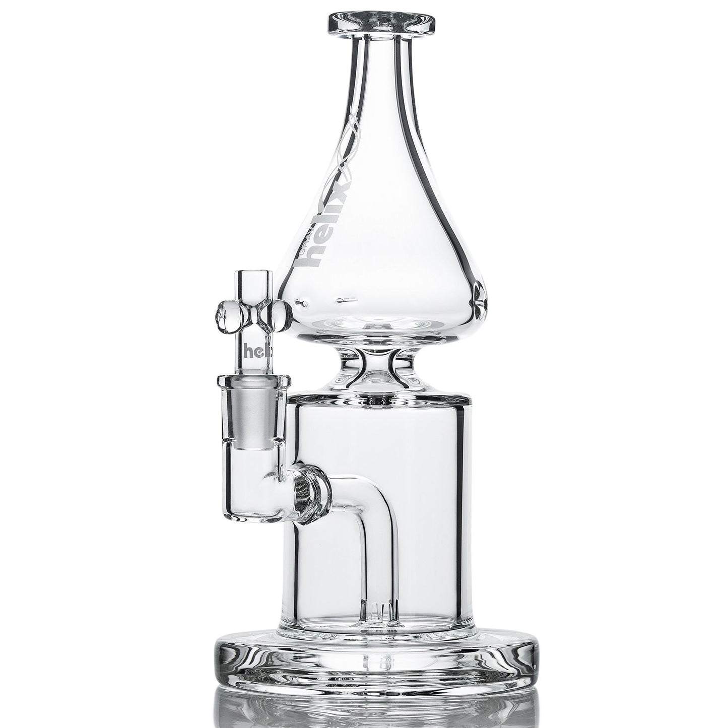 Grav® 9” Helix Flare Base Bong w. Fixed Downstem