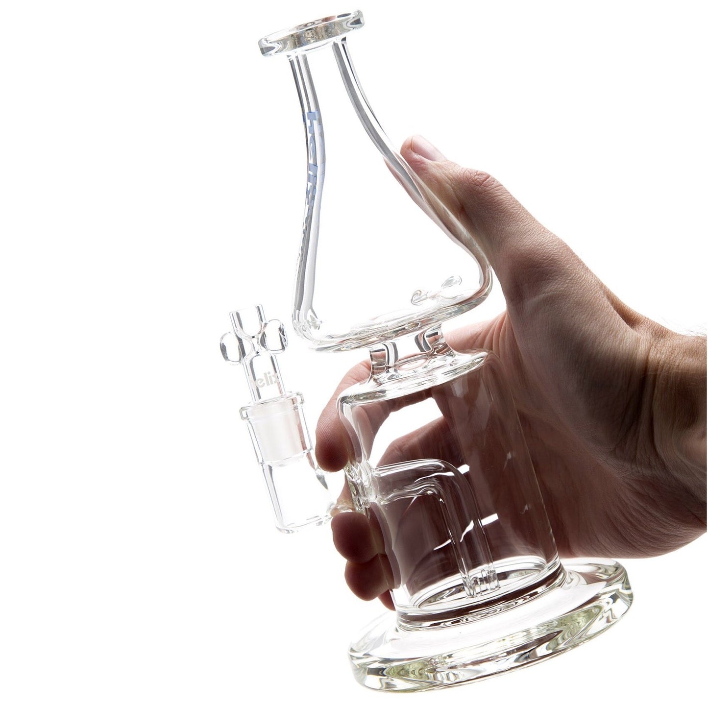 Grav® 9” Helix Flare Base Bong w. Fixed Downstem