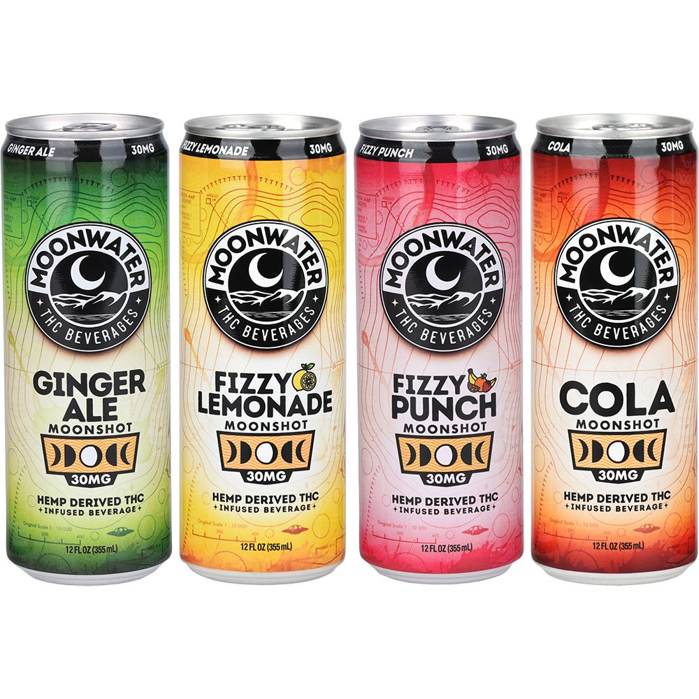 Moonwater Moonshot Hemp-Derived D9 THC Infused Beverage | 12oz | 30mg | 24ct Case